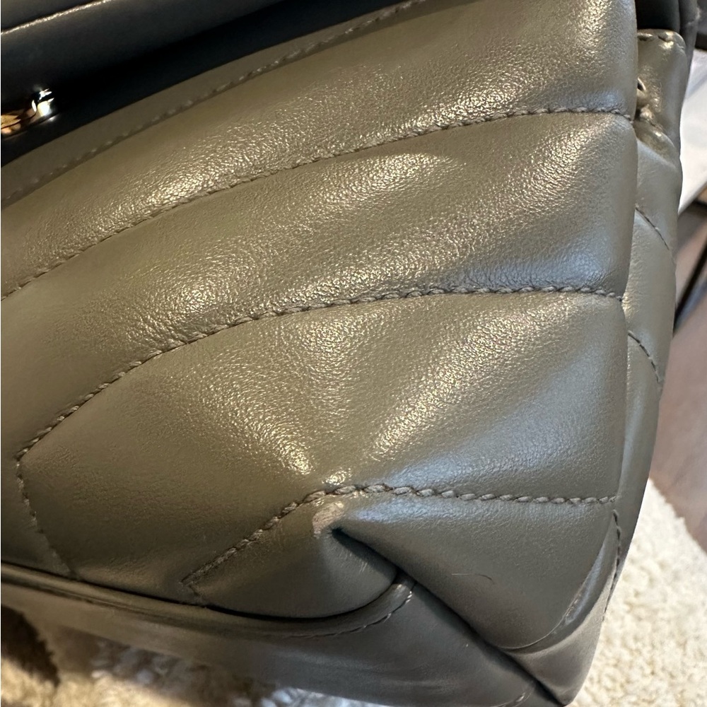 YSL LouLou Toy Flapbag-Grey Khaki - Picture 7 of 9